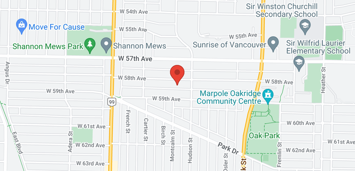 map of 1324 W 58TH AVENUE